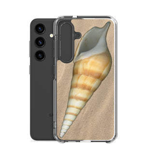 Samsung Phone Case | Turrid Shell Tan Apertural | Sand Background