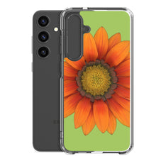 Load image into Gallery viewer, Samsung Phone Case | Gazania Flower Orange | Pistachio Green Background
