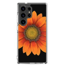 Load image into Gallery viewer, Samsung Phone Case | Gazania Flower Orange | Black Background
