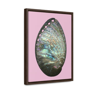 Abalone Shell Exterior | Framed Canvas | Orchid Pink Background