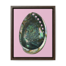 Load image into Gallery viewer, Abalone Shell Interior | Framed Canvas | Orchid Pink Background
