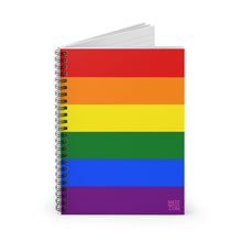 Load image into Gallery viewer, Gay Pride Flag (1979) | Spiral Notebook | Ruled Line | Rainbow
