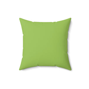 Throw Pillow | Gazania Flower Orange | Pistachio Green