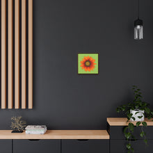 Load image into Gallery viewer, Gazania Flower Orange | Framed Canvas | Pistachio Green Background
