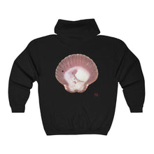 Load image into Gallery viewer, Scallop Shell Magenta Left Exterior | Unisex Heavy Blend™ Full Zip Hooded Sweatshirt

