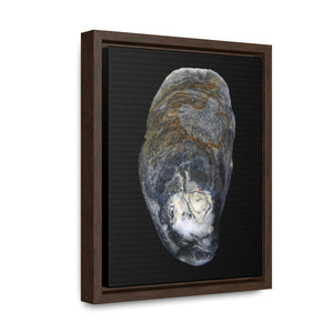 Oyster Shell Blue Right Exterior | Framed Canvas | Black Background
