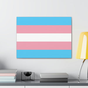 Transgender Pride Flag | Canvas Print | Hot Pink Sides