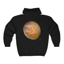 Load image into Gallery viewer, Moon Snail Shell Shark&#39;s Eye Apical | Unisex Heavy Blend™ Full Zip Hooded Sweatshirt
