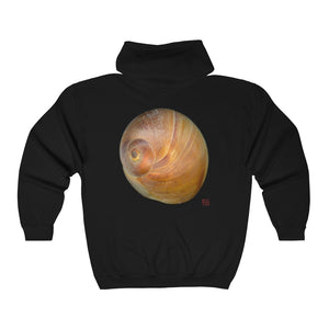 Moon Snail Shell Shark's Eye Apical | Unisex Heavy Blend™ Full Zip Hooded Sweatshirt