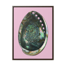 Load image into Gallery viewer, Abalone Shell Interior | Framed Canvas | Orchid Pink Background
