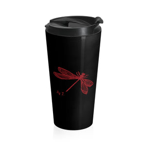 Metz & Matteo Dragonfly Logo | Stainless Steel Travel Mug | 15oz | Black