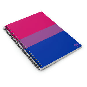 Bisexual Pride Flag | Spiral Notebook | Ruled Line | Magenta Lavender Royal Blue