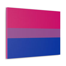 Load image into Gallery viewer, Bisexual Pride Flag | Canvas Print | Hot Pink Sides
