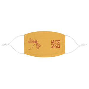 Metz & Matteo Dragonfly Logo | Fabric Face Mask | Goldenrod Yellow