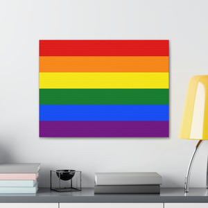 Gay Pride Flag (1979) | Canvas Print | Hot Pink Sides