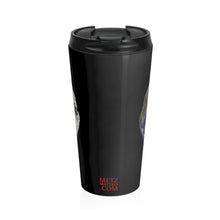 Load image into Gallery viewer, Oyster Shell Blue | Stainless Steel Travel Mug | 15oz | Black
