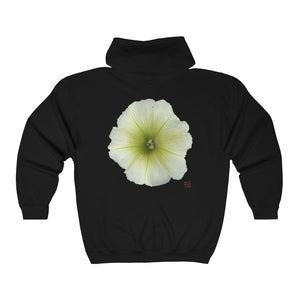 Petunia Flower Yellow-Green | Unisex Heavy Blend™ Full Zip Hooded Sweatshirt
