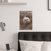 Load image into Gallery viewer, greet each day with wonder | Inspirational Motivational Quote Vertical Poster | Spring Lamb White Straw
