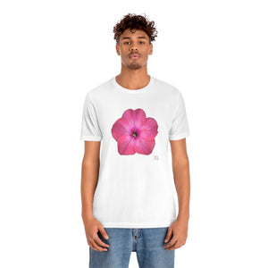 Phlox Flower Detail Pink | Unisex Ringspun Short Sleeve T-Shirt