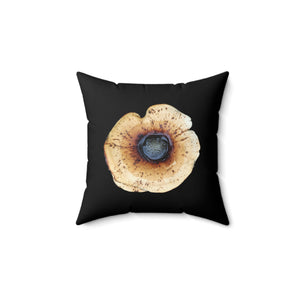 Honey Fungus, Armillaria by Matteo | Square Throw Pillow | Black