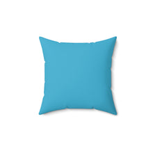 Load image into Gallery viewer, Shasta Daisy Flower White | Square Throw Pillow | Pool Blue
