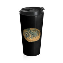 Load image into Gallery viewer, Moon Snail Shell Black &amp; Rust | Stainless Steel Travel Mug | 15oz | Black

