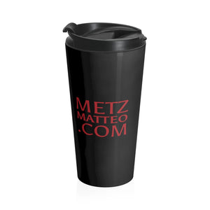Metz & Matteo Dragonfly Logo | Stainless Steel Travel Mug | 15oz | Black