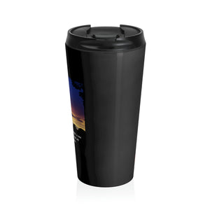 No matter how dark the night, a new day will dawn... | Inspirational Motivational Quote Stainless Steel Travel Mug | 15oz | Black | Sky Sunset Sunrise