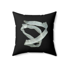 Load image into Gallery viewer, Throw Pillow | Mexican Milk Snake Shed Skin by Matteo | Black | 18x18 Dark Cottagecore Goblincore Gothic
