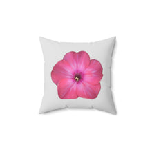 Load image into Gallery viewer, Throw Pillow | Phlox Flower Detail Pink | Silver | 14x14 Bloomcore Cottagecore Gardencore Fairycore
