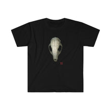 Load image into Gallery viewer, Raccoon Skull Front &amp; Back by Matteo | Unisex Softstyle Cotton T-Shirt
