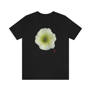 Petunia Flower Yellow-Green | Unisex Ringspun Short Sleeve T-Shirt
