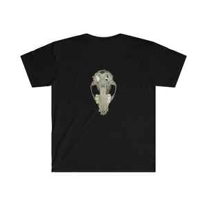 Raccoon Skull Front & Back by Matteo | Unisex Softstyle Cotton T-Shirt