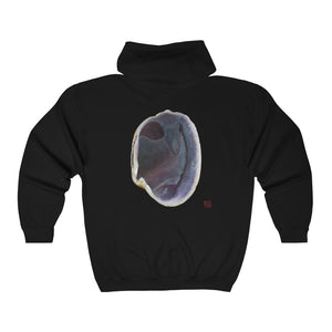 Quahog Clam Shell Purple Right Interior | Unisex Heavy Blend™ Full Zip Hooded Sweatshirt