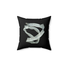 Load image into Gallery viewer, Throw Pillow | Mexican Milk Snake Shed Skin by Matteo | Black | 14x14 Dark Cottagecore Goblincore Gothic
