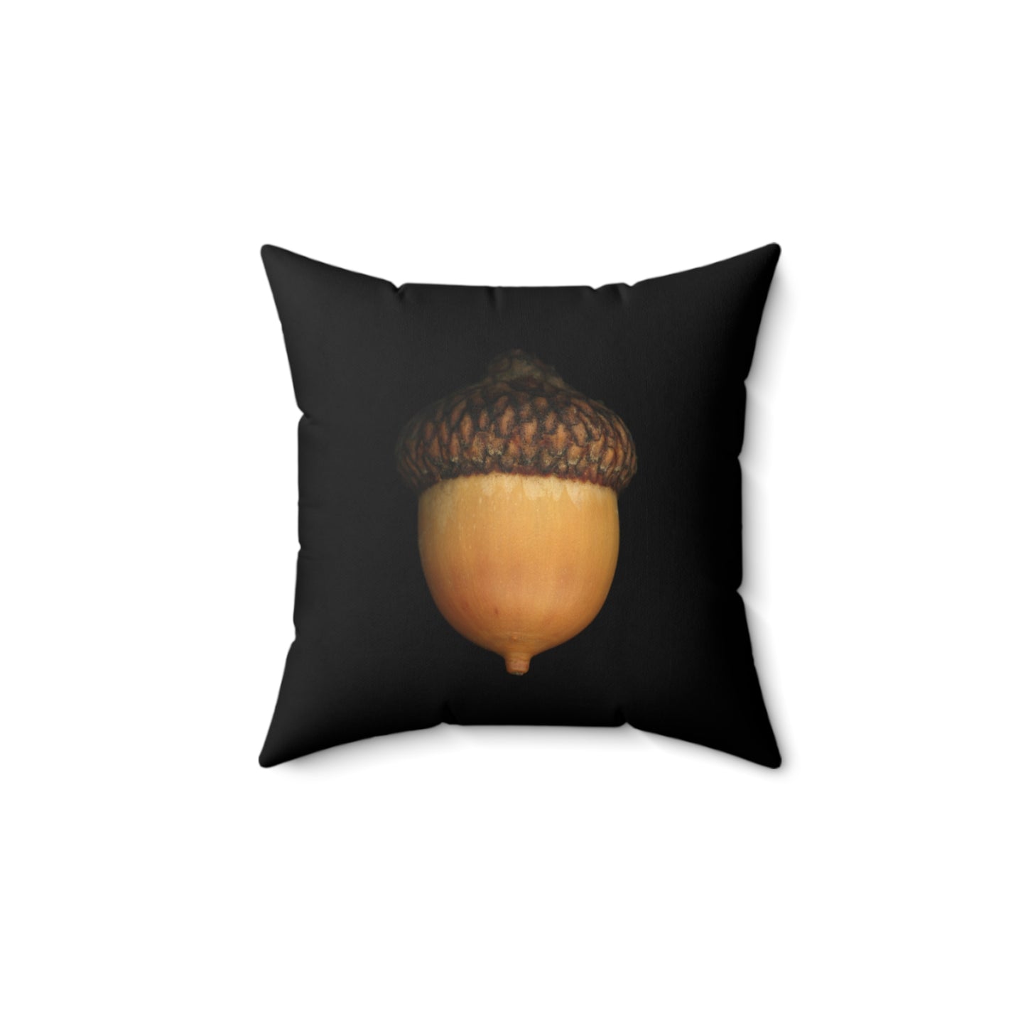 Acorn by Matteo | Square Throw Pillow | Black