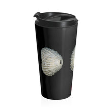 Load image into Gallery viewer, Keyhole Limpet Shell White | Stainless Steel Travel Mug | 15oz | Black
