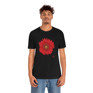 Gerbera Daisy Flower Red | Unisex Ringspun Short Sleeve T-Shirt