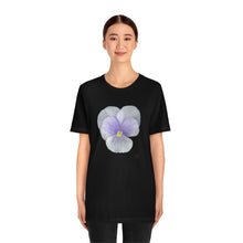 Load image into Gallery viewer, Pansy Viola Flower Lavender | Unisex Ringspun Short Sleeve T-Shirt
