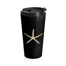 Load image into Gallery viewer, Finger Starfish Shell  | Stainless Steel Travel Mug | 15oz | Black
