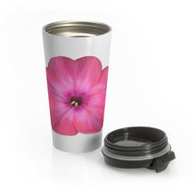 Load image into Gallery viewer, Phlox Flower Detail Pink | Stainless Steel Travel Mug | 15oz | Silver
