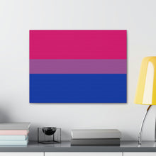 Load image into Gallery viewer, Bisexual Pride Flag | Canvas Print | Hot Pink Sides
