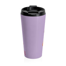 Load image into Gallery viewer, Orange Daylily Flower | Stainless Steel Travel Mug | 15oz | Lavender
