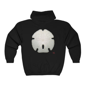 Arrowhead Sand Dollar Shell Top | Unisex Heavy Blend™ Full Zip Hooded Sweatshirt