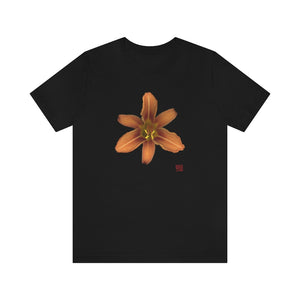 Orange Daylily Flower | Unisex Ringspun Short Sleeve T-Shirt