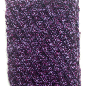 "Amethyst Dream" Hand-Knit Twisted Infinity Cowl Scarf: Purple Super Bulky Warm Soft