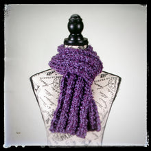 Load image into Gallery viewer, Scarf Hand-Knit Traditional | &quot;Amethyst Dream&quot; | Purple
