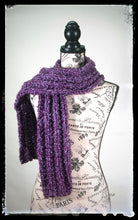 Load image into Gallery viewer, &quot;Amethyst Dream&quot; Hand-Knit Traditional Scarf: Purple Super Bulky Warm Soft
