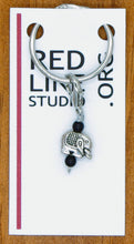 Load image into Gallery viewer, Elephant Silver Wine Glass Charm | Zipper Pull | Stitch Marker
