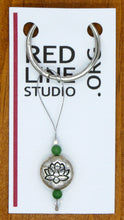 Load image into Gallery viewer, Lotus Flower Silver Wine Glass Charm | Zipper Pull | Stitch Marker
